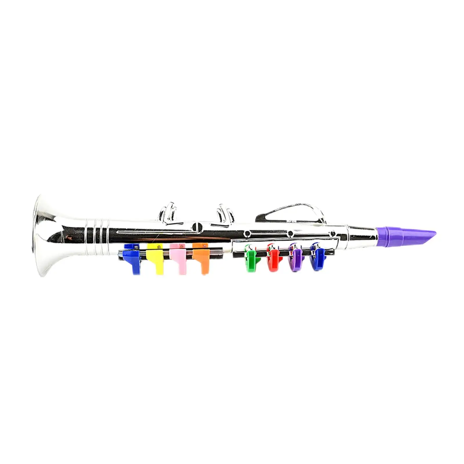 

8 Colored Keys Kids Saxophone Trumpet Clarinet Music Toy Wind Instruments Portable Mini for Toy Children Preschool Ages 3+ Kids