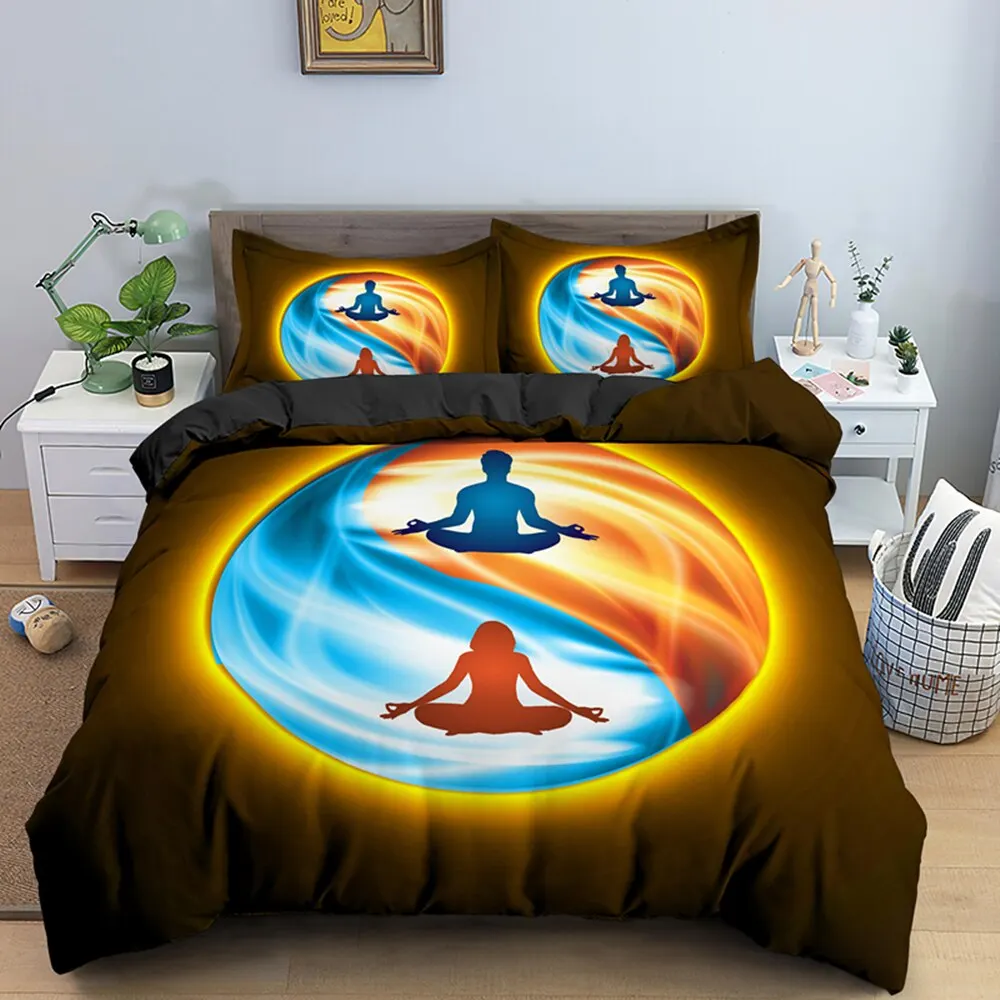 

Buddha Bedding Set Mandala Quilt Cover Luxury Twin King Size Bed Sets Bohemian Bedclothes 2/3pcs With Pillowcase