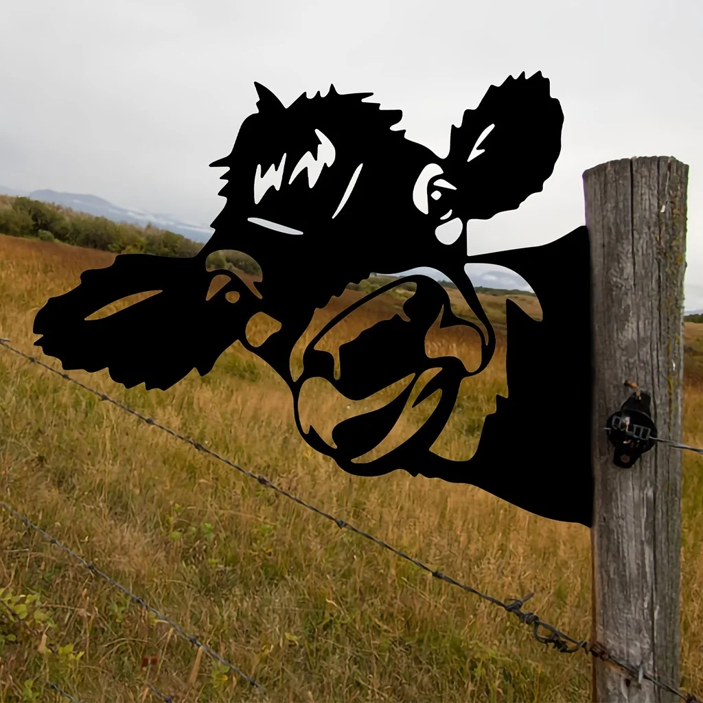 Придайте очарование фермерскому саду с этим украшением в форме коровы железная