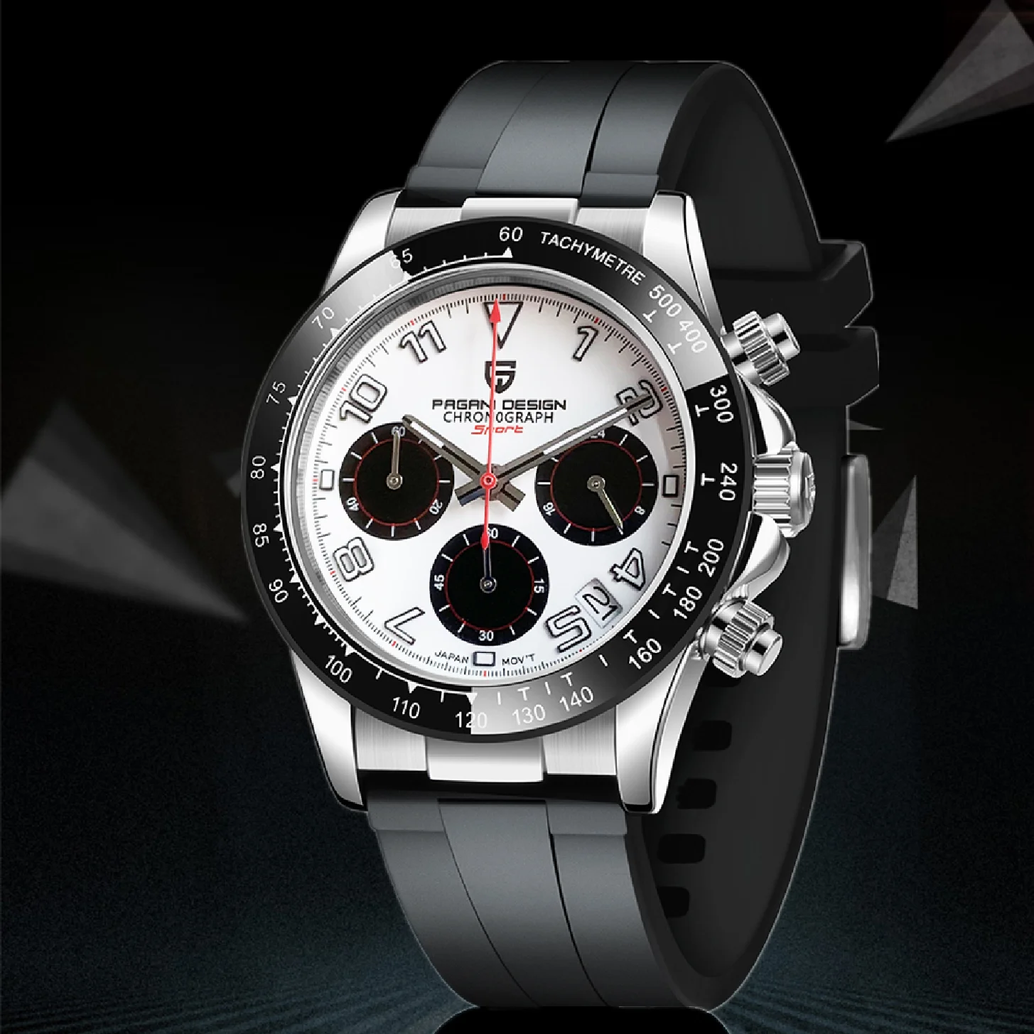 

PAGANI DESIGN New Stainless Steel Men Quartz Wristwatch Fashion Ceramic Bezel Chronograph Luxury Sapphire Glass Waterproof Watch