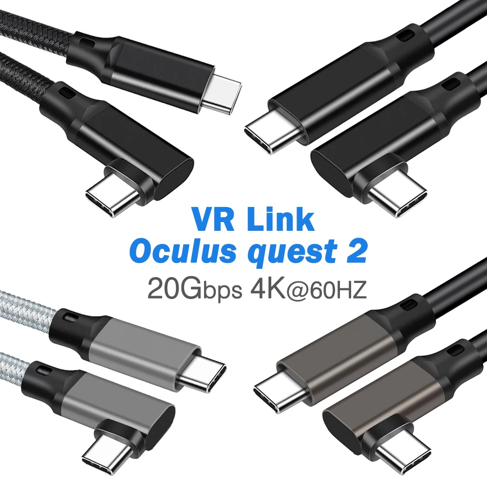 

UGOURD USB3.2 Gen2*2 20Gbps Elbow Type C To Type C Data Transfer Cable PD100W Super Charging Cable For Phone Laptop VR Glasses