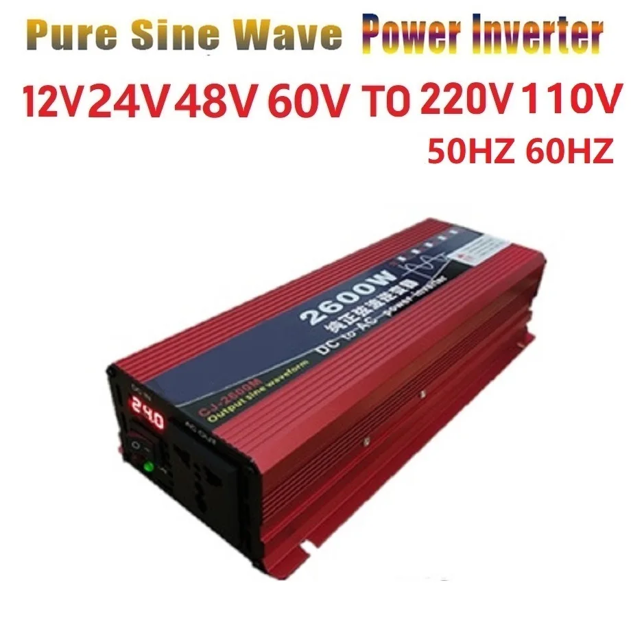 Преобразователь постоянного тока в переменный ток 2600 Вт автомобильный инвертор