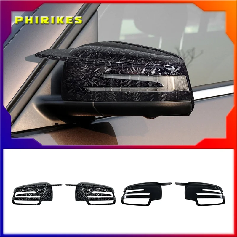 

Чехлы для зеркал заднего вида для Mercedes-Benz W204 E W212 W176 W246 CLS C218 GLA X156, АБС, углеродное волокно, глянцевый, черный