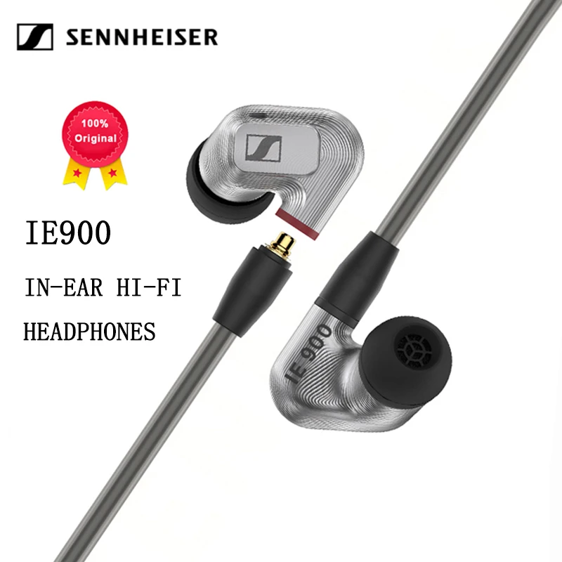 100% оригинальная Музыкальная гарнитура SENNHEISER IE900 HiFi, высококлассные динамические наушники-вкладыши с динамической шумоизоляцией, спортивны...
