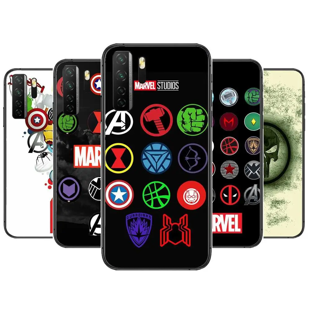 

Logo Marvel hero Black Soft Cover The Pooh For Huawei Nova 8 7 6 SE 5T 7i 5i 5Z 5 4 4E 3 3i 3E 2i Pro Phone Case cases