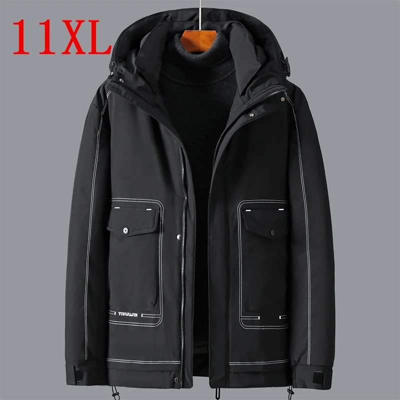 2022New Autumn And Winter Men's Warm Parkas Streetwear Cotton Coats Loose Male Jackets Solid Windproof Padded Coat Mens Clothing