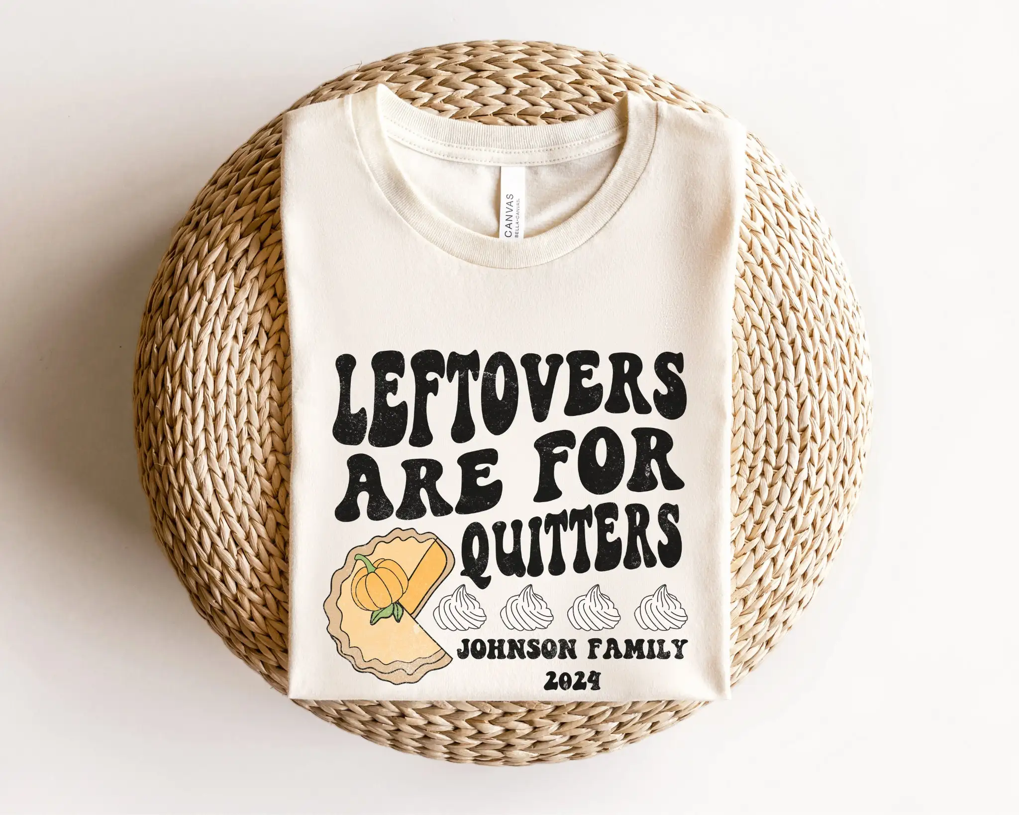 Семейная футболка на День Благодарения одинаковые персонализированные рубашки