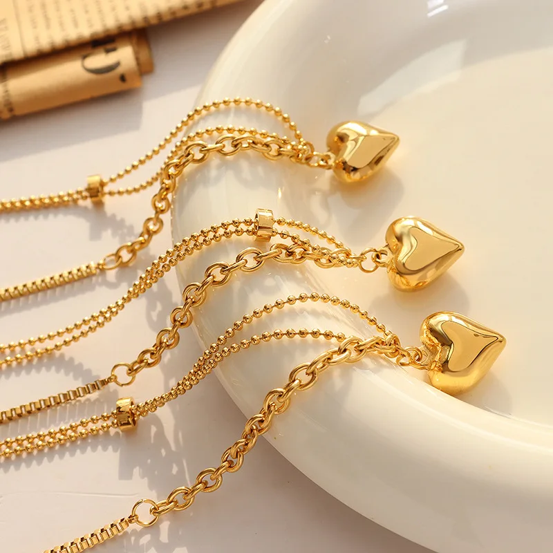 

2022 Love Pendant Necklace 316L Stainless Steel Accessories For Women Punk Style Fashion Neck Chain Valentine's Day Jewelry Gift