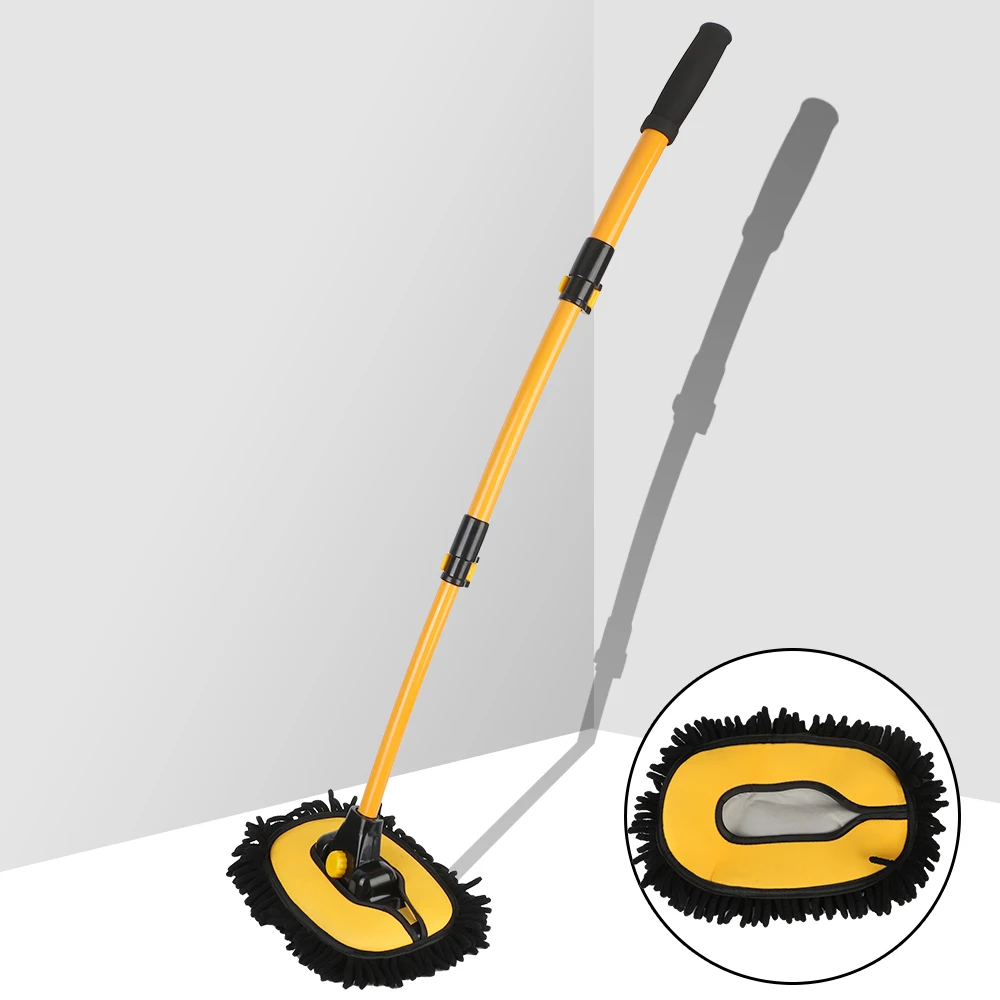 

Car Cleaning Mop Chenille Clean Brush Telescopic Long Handle Car Cleaning Tools Auto Accessories