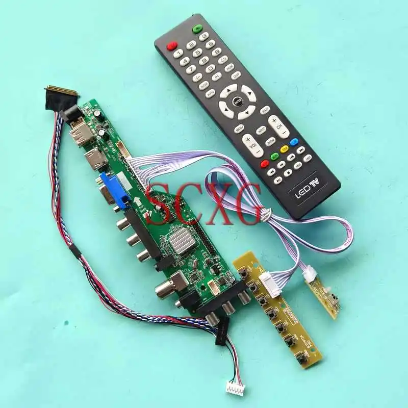 

DVB Digital LCD Monitor Controller Board Fit LTN173KT02 LTN173KT03 AV RF USB 17.3" Kit 40 Pin LVDS 1600*900 VGA HDMI-Compatible