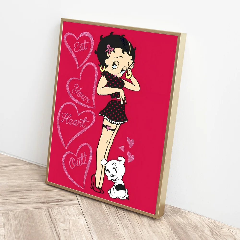 B-Betty-Cute-Boop Anime Good Quality Prints And Posters Waterproof Paper Sticker Coffee House Bar Wall Stickers