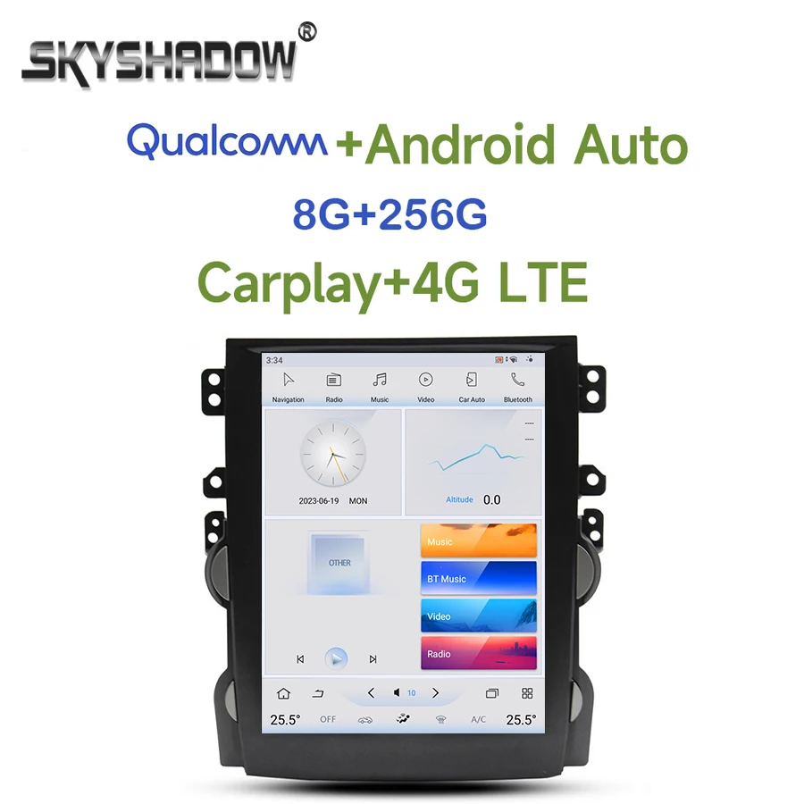 Tesla Qualcomm Carplay автомобильный DVD-плеер DSP Android 9. 0 8G + 11 0G 4G LTE Bluetooth Wifi GPS радио для Chevrolet