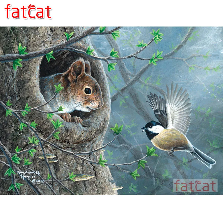 

Набор для алмазной вышивки FATCAT AE3509, картина из мозаики 5d «сделай сам», птица, квадратная, круглая, с алмазной вышивкой