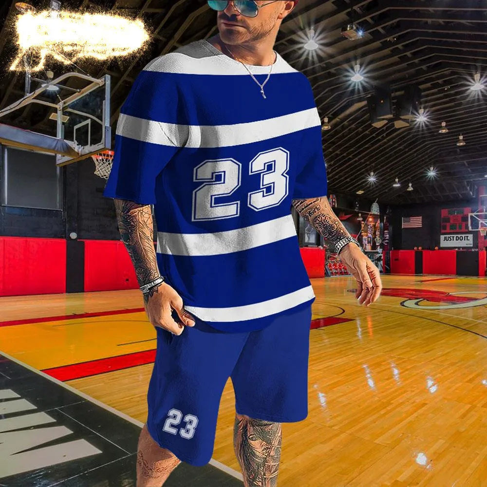 

Men Basketball Jersey Men Tracksuit Set Short Sleeve T-Shirt Shorts 2 Piece Oversized Clothes Training Uniform Sports Suit