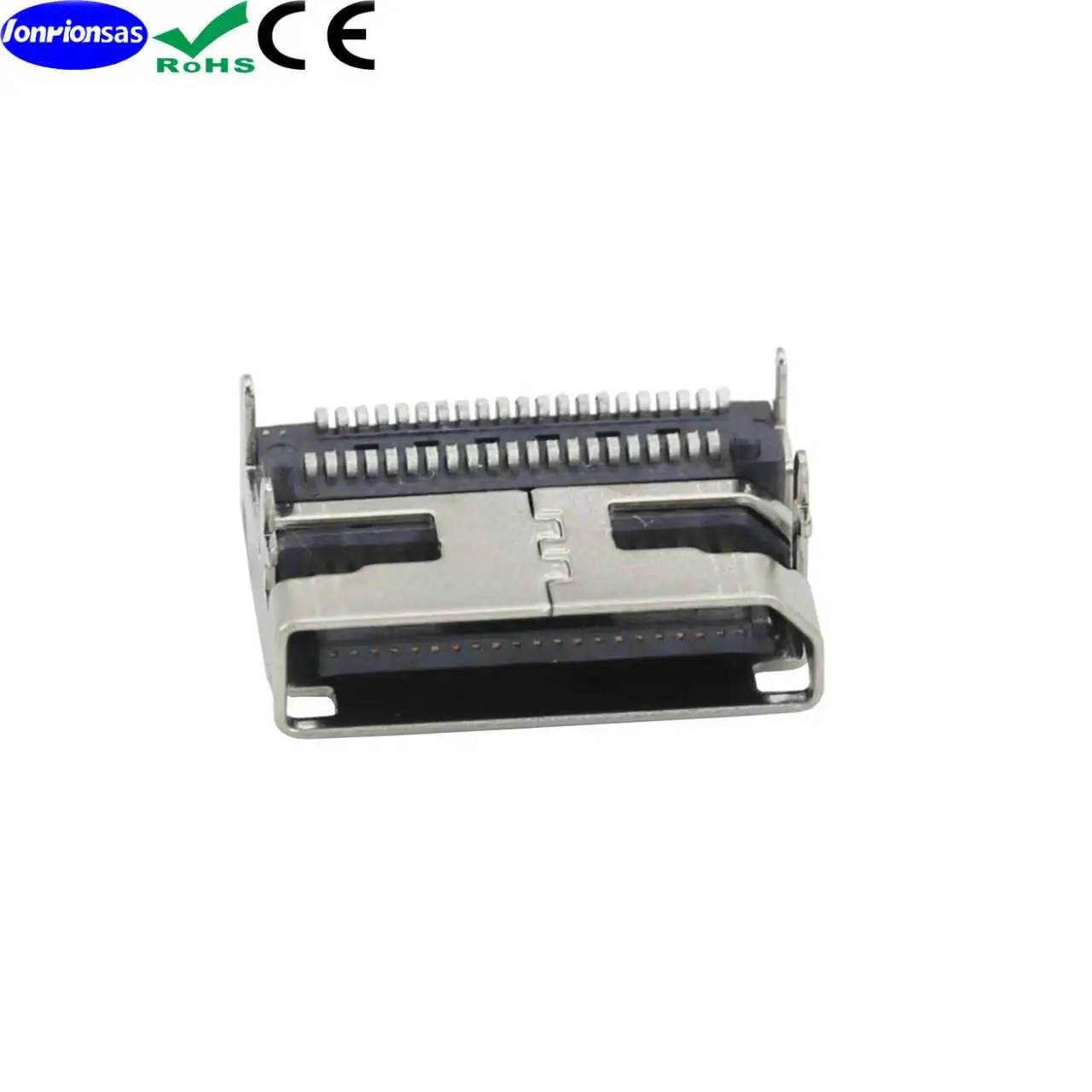 Фото Разъем Oculink PCIe SFF-8612, 42-контактный, горизонтальный, SMT (для поверхностного монтажа), 4-контактный разъем для платы, разъем для жесткого диска 4i №3