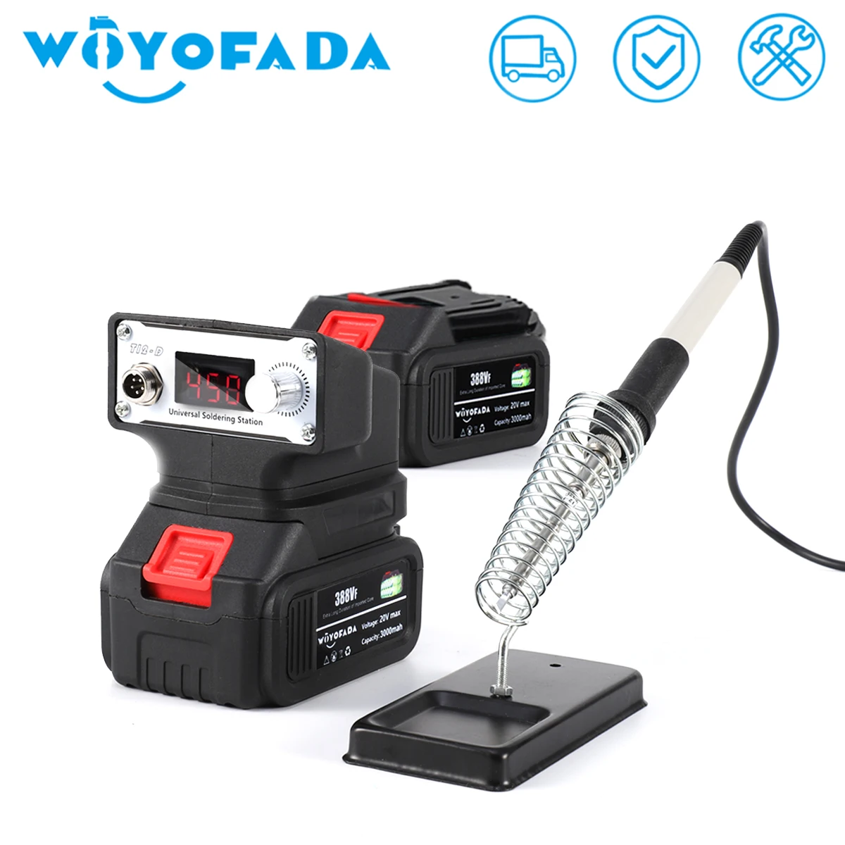 

Rechargeable Solder Gun Digital Screen Display Portable Lithium Soldering Station Electric Soldering Iron for Makita battery