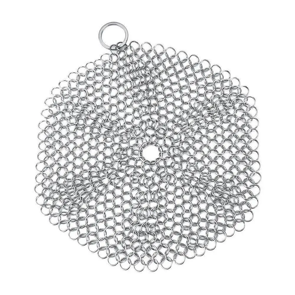 

1 Pc Steel Cleaning Brush Cleaner Finger Cast Iron Palm Chain Mail Tool Wash Kitchen Brush Scrubber Brush