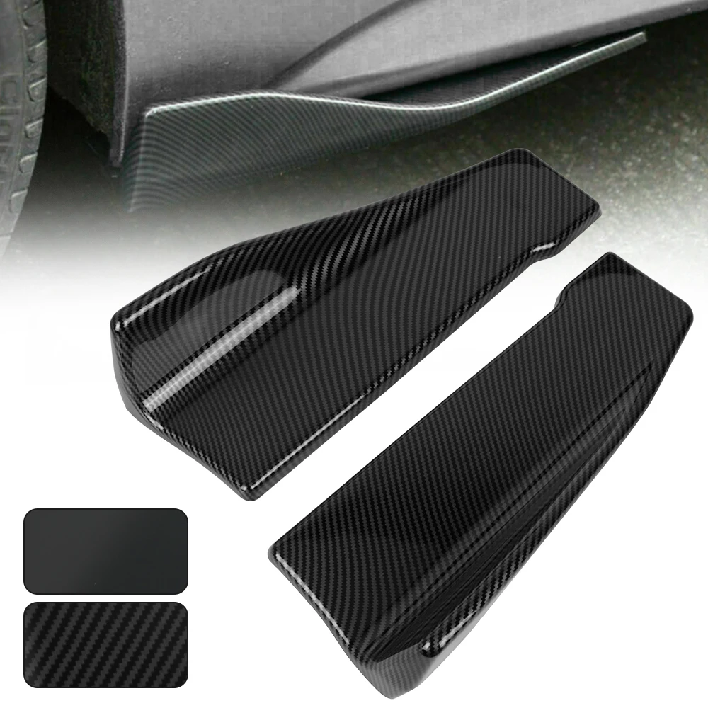 

Universal Car Chassis Trims Covers Spoiler Lateral Rear Bumper Skirt Lips Side Wings Protector Carbon Fiber Decorative Stickers
