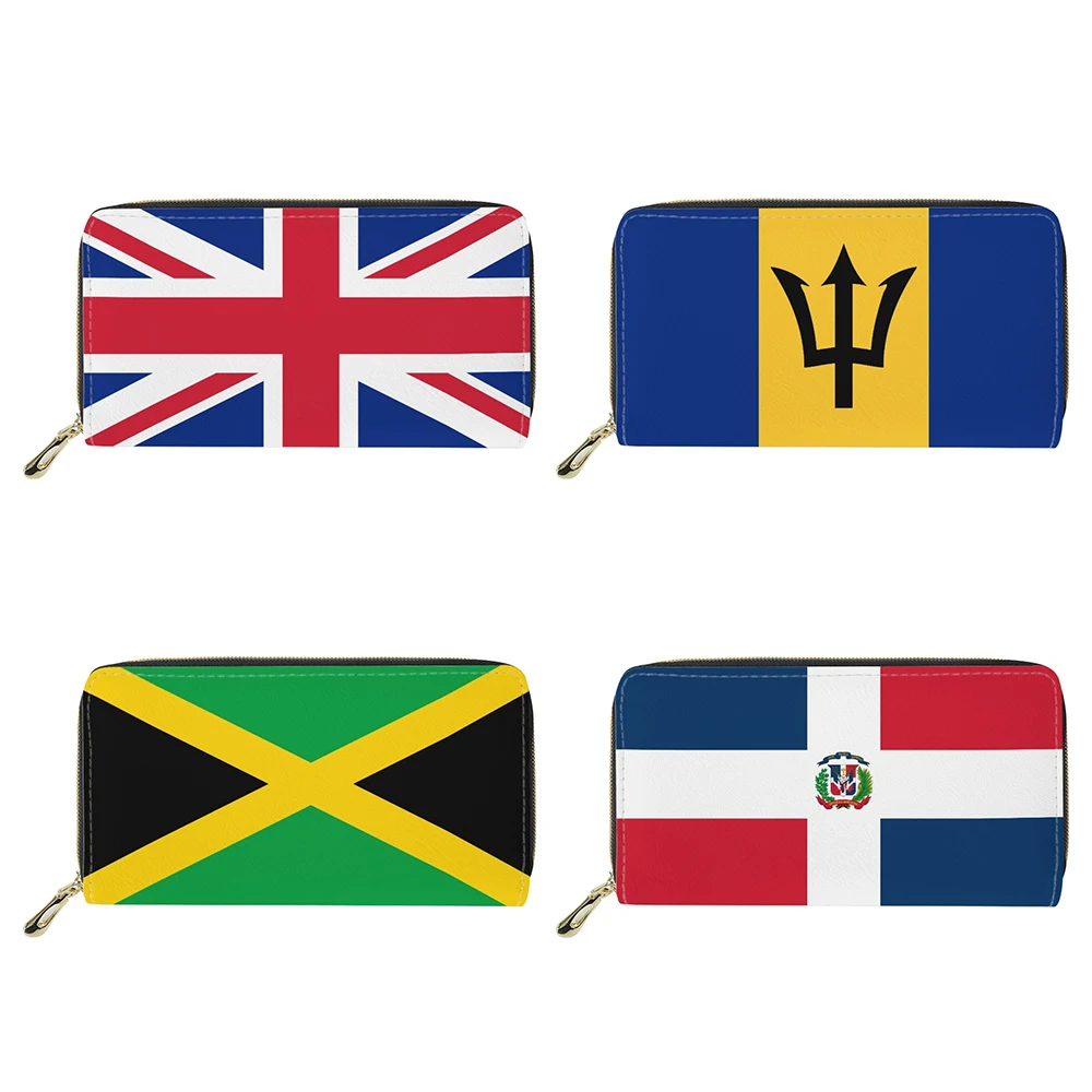 

FORUDESIGNS Antigua and Barbuda Flag Print Casual Money Bags Custom Photo Design Coin Purse Small Card Holder гаманець жіночий