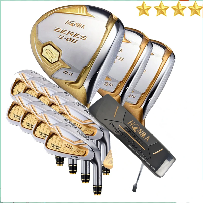 

Men Golf clubs HONMA S-06 4star Compelete club set Driver+3/5 fairway wood+irons+putter and Graphite Golf shaft No bag