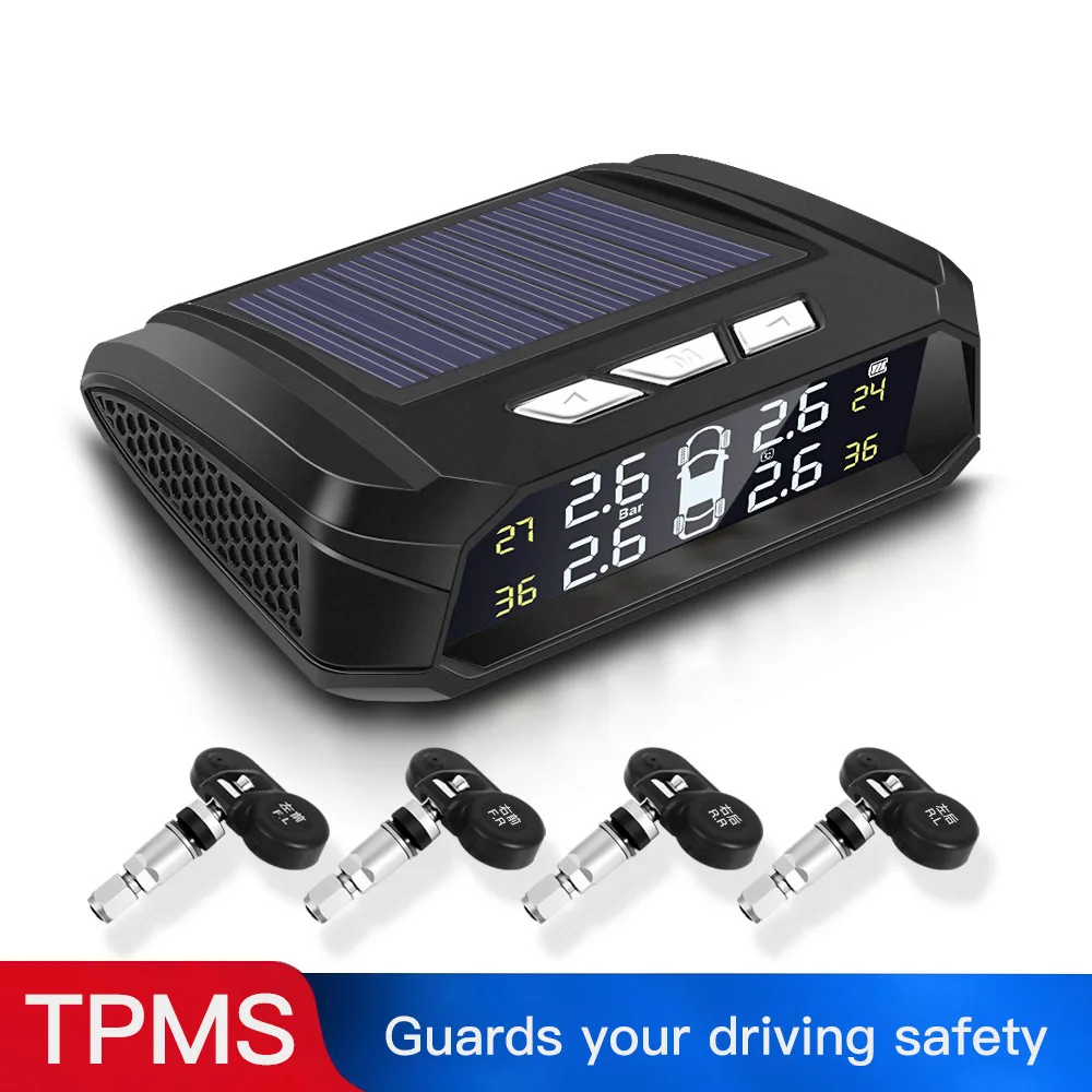 Система контроля давления в шинах TPMS солнечная батарея сигнализация при высокой