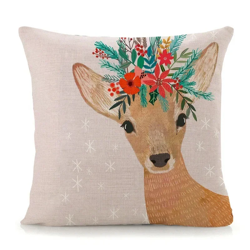 Олень Медведь Кролик тигр лиса Racoon мопс собака еж животные постеры наволочки