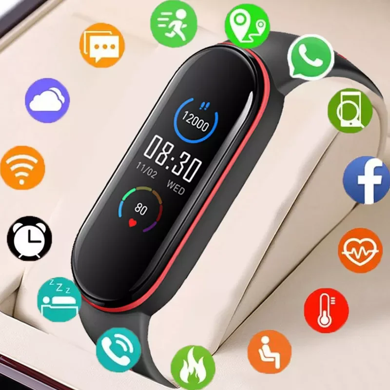 

NEW2023 Fitness Bracelet Tracker Band Heart Rate Women Smart Bracelet M5 M6S M6 Smart Watch WhatsApp Reminder Sport Smart Band M