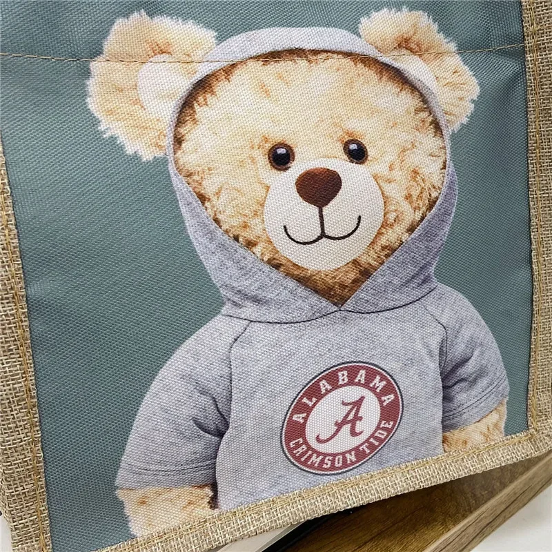 Портативная холщовая Женская сумочка с милым медведем мягкий плюшевый тоут