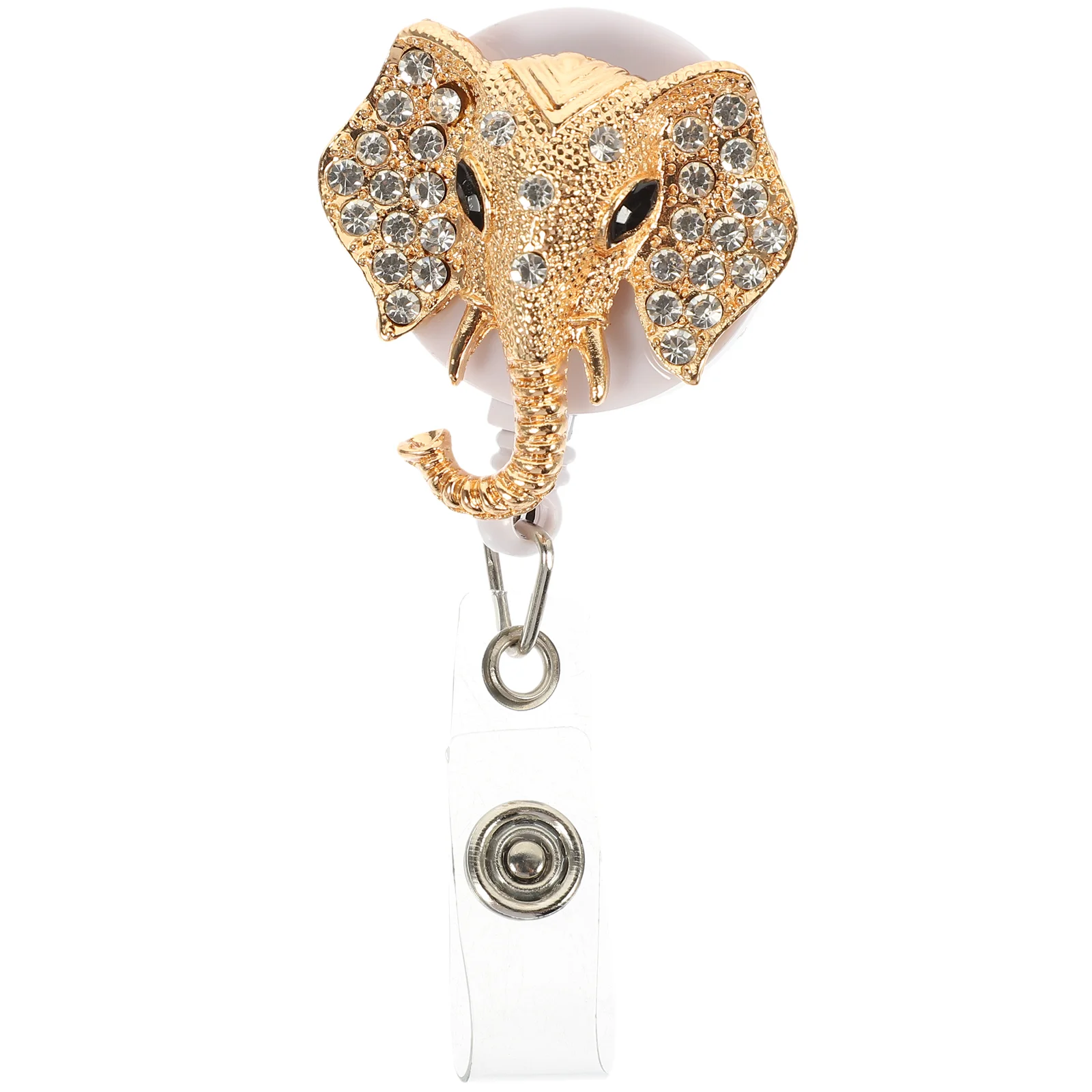 

Roll Rack Metal Badge Reels Retractable Holders Cards Clip Clips Gift Reusable Rhinestone Decor