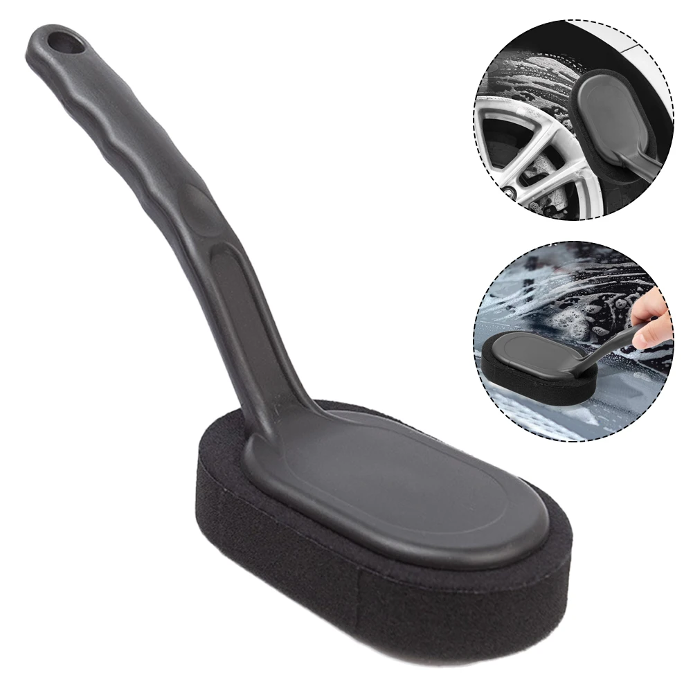 

Car Tire Wheel Waxing Polishing Sponge Washing Cleaning Brush Wax Washer Wipe Paint Care Auto With Long Handle