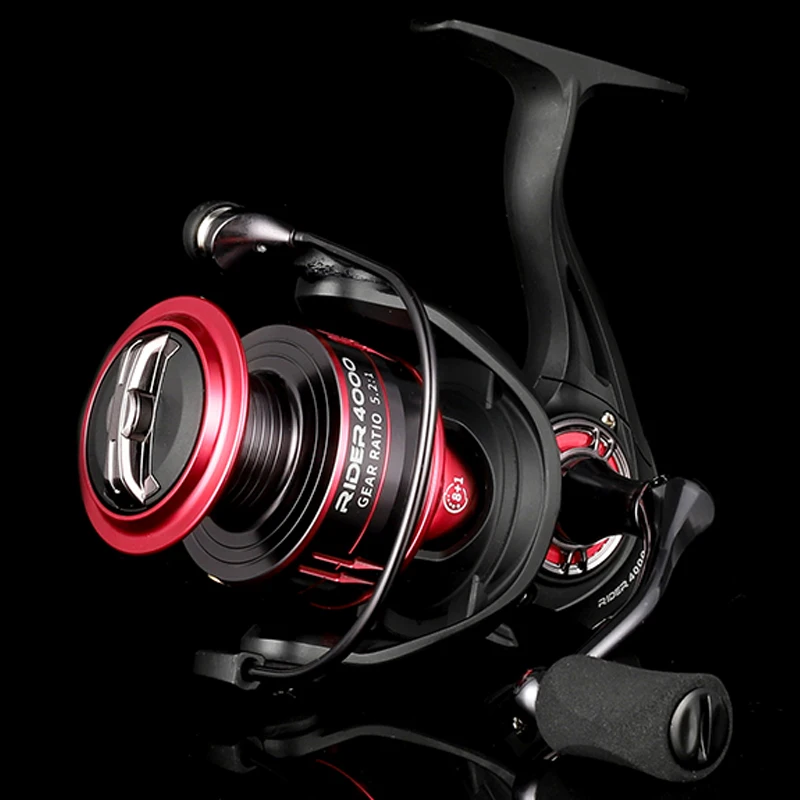 

Fishing Reel RIDER 1000-6000 Series Spinning Reel 5.2:1 Gear Ratio Metal Spool CNC Rocker Fishing Accessories Carp Reel