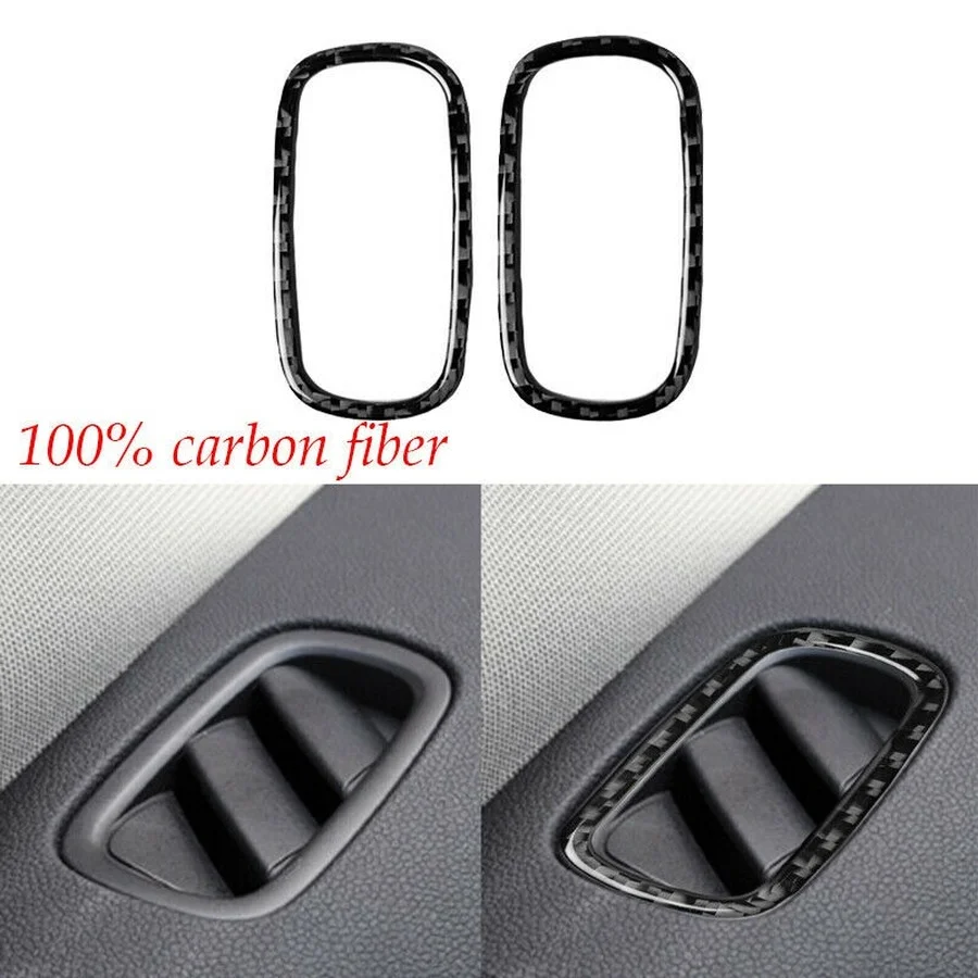 

Real Carbon Fiber Air Outlet Vent Frame Sticker Trim For BMW Mini Cooper F60