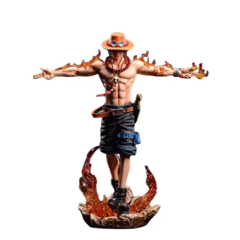 

28Cm Gk Lx Studios Max One Piece Portgas D Ace Anime Action Figure Limited Edition Model Garage Kit Statue Toys Doll Gift