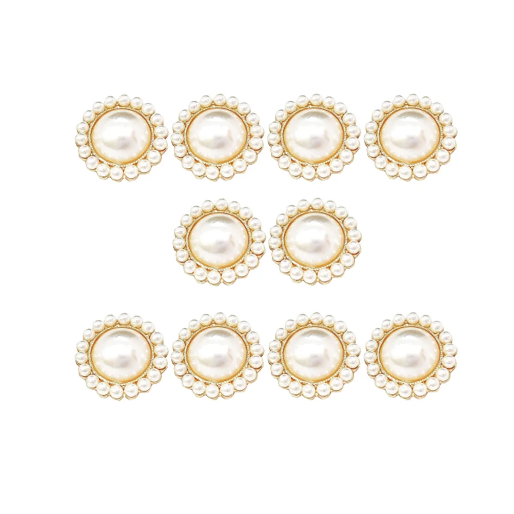 

Buttons Button Clothes Bling Diy Pearl Round Decorativepants Waistband Flat Vintage Bucklefastener Buckles Alloy Beads Tack