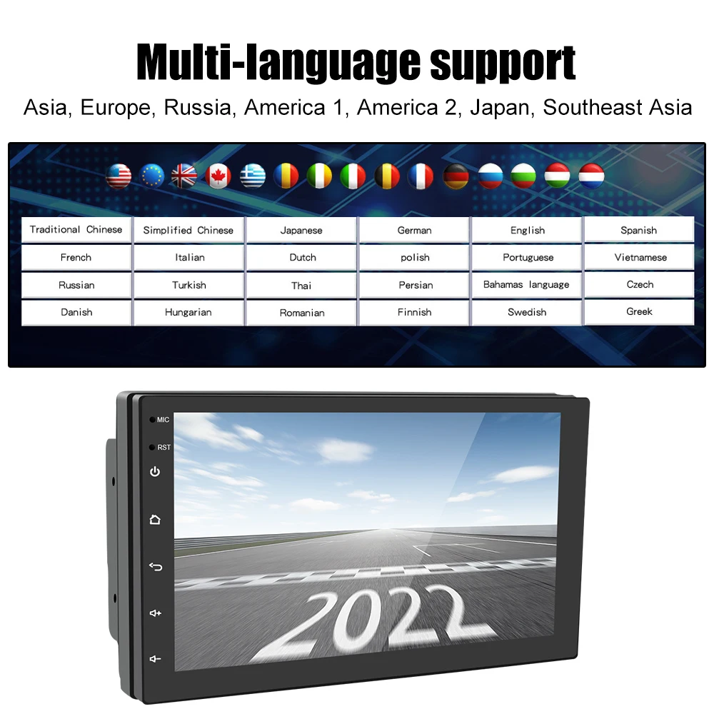 Автомагнитола 2 Din Wi-Fi Bluetooth 1 ГБ/2 ГБ GPS 4 ядра Android 9 0 | Автомобили и мотоциклы