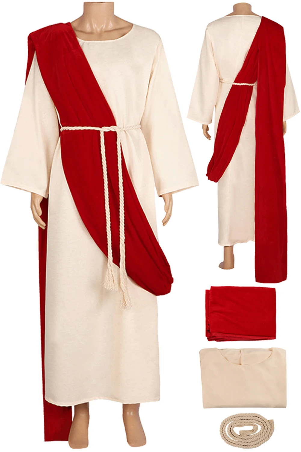 Хэллоуин Римский Косплей Греческий Аристократический Халат Красная Лента