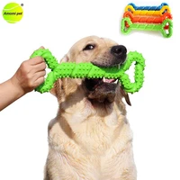 dog interactive toys tooth cleaning chewing bone toy for large dog rally bar outdoor traning rubber dogs chew toy accessories
