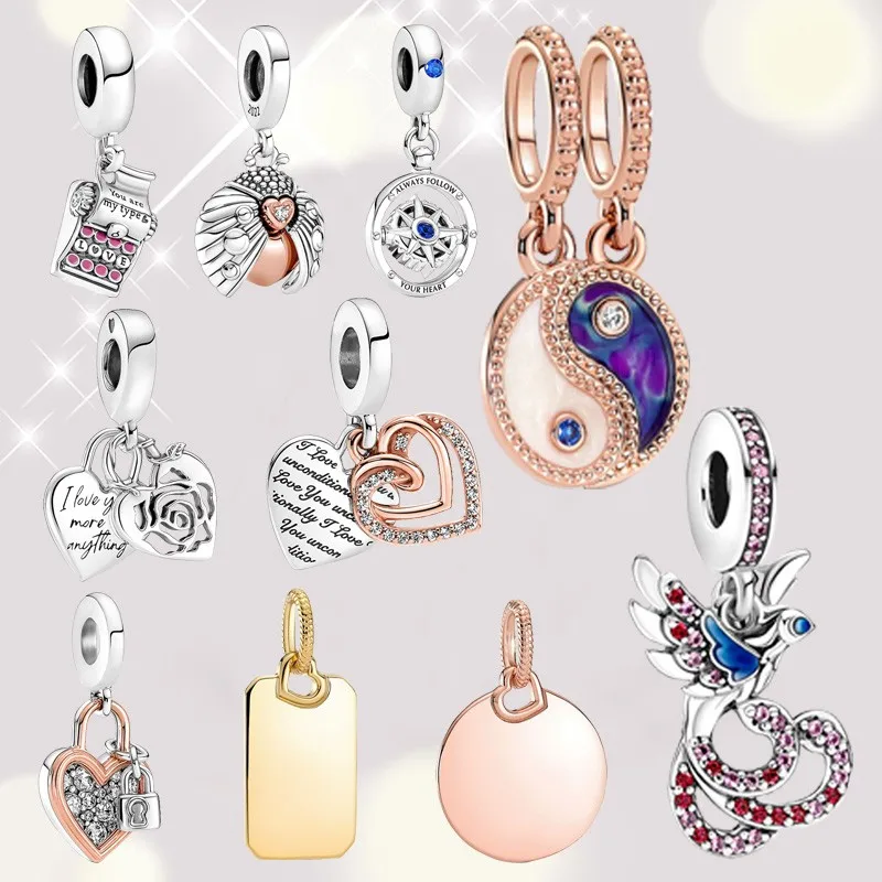 

2022 Lunar New Year Series 925 Sterling Silver Pendant, Suitable For Girls' Fashion Diy Bracelets To Make Creative Jewelry Gifts