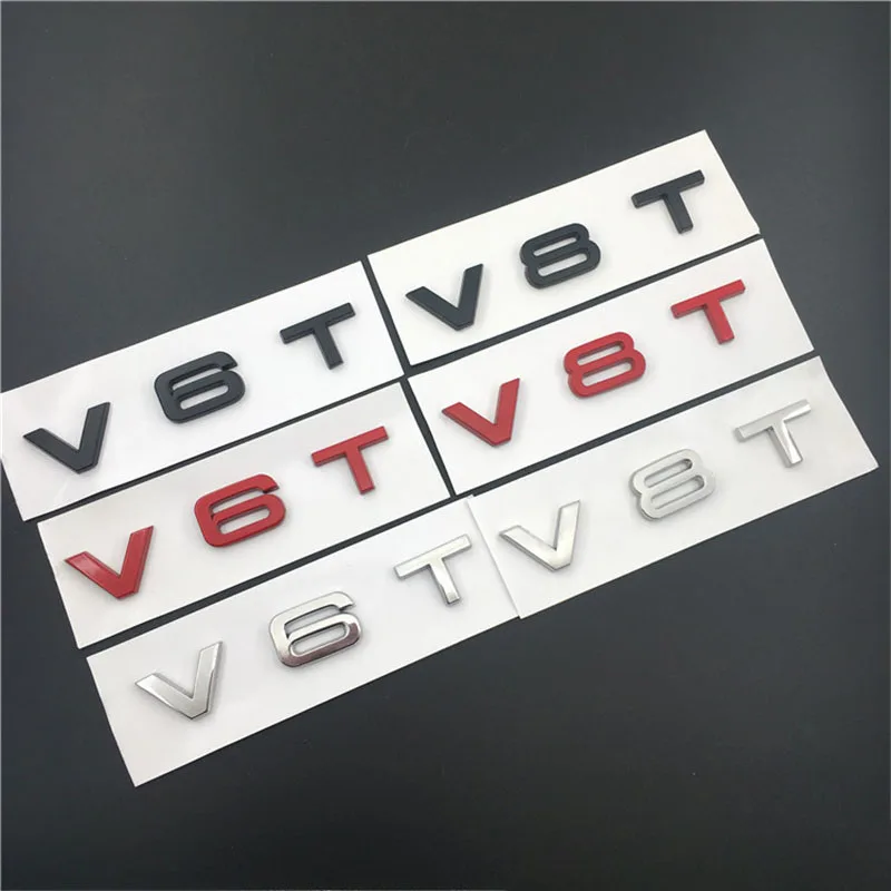 Стайлинг автомобиля 3D металлический V6T V8T V6 V8 T боковой корпус крыльев значок на