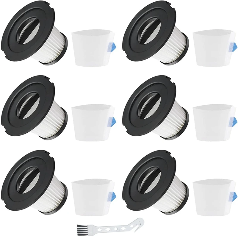 

7PCS HEPA Filter Vacuum Replacement Filters For MOOSOO K17 Cordless Vacuum With 6 Strainer Screens Not For K17 Pro