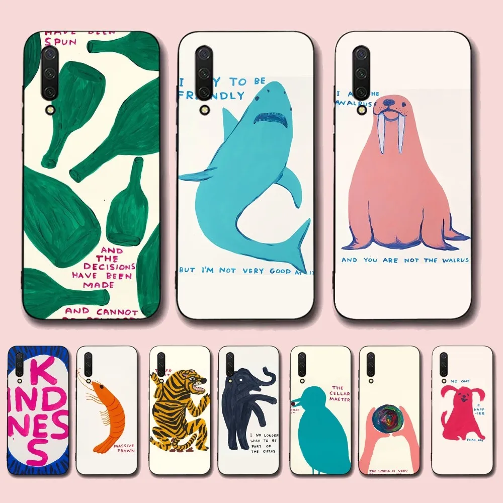 D-David S-Shrigley Visual Arts Phone Case For Xiaomi Mi 5X 8 9 10 12 lite pro 10T PocoX3pro PocoM3 Note