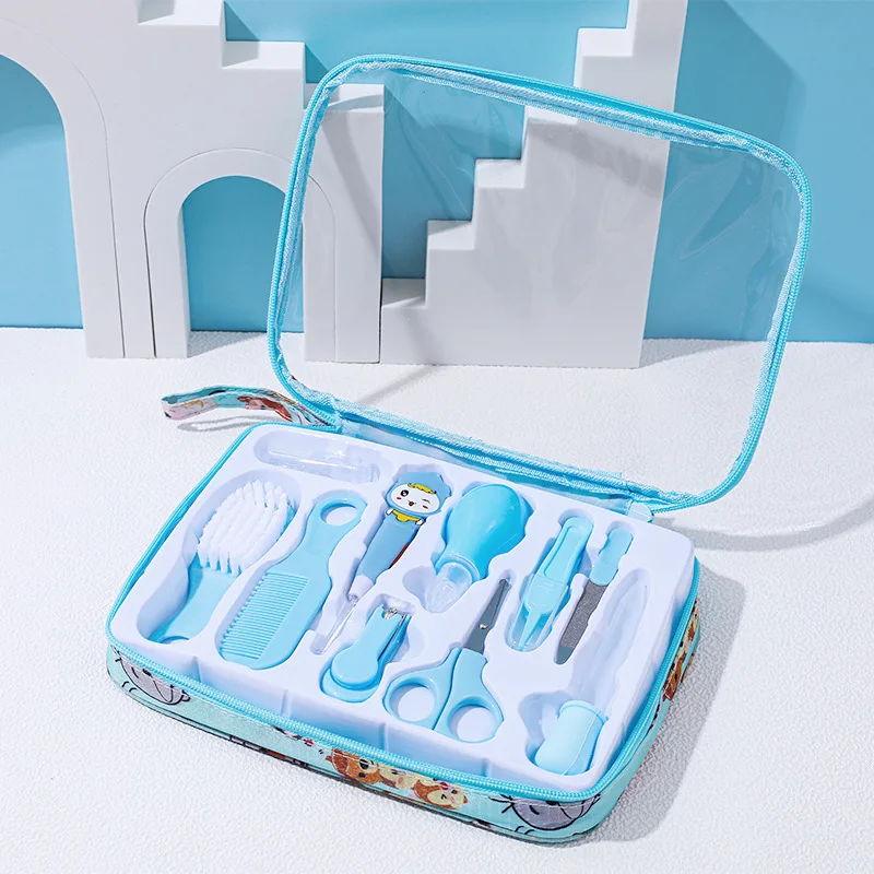 

Baby Care Kit 10 Pieces Sets Health Items Portable Kids Grooming Clipper Safety Set for New Born Accessories Newborn Gift Set