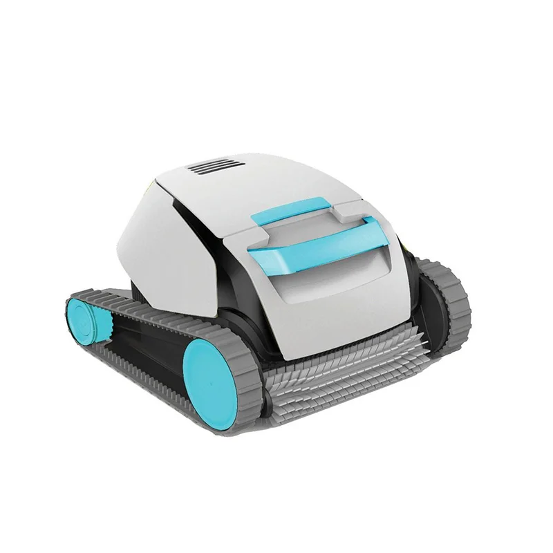 

Custom Logo Wireless Strong Suction Dual Motors Piscina Above Ground Flat Cordless Automatic Swimming Cleaner Pool Robot