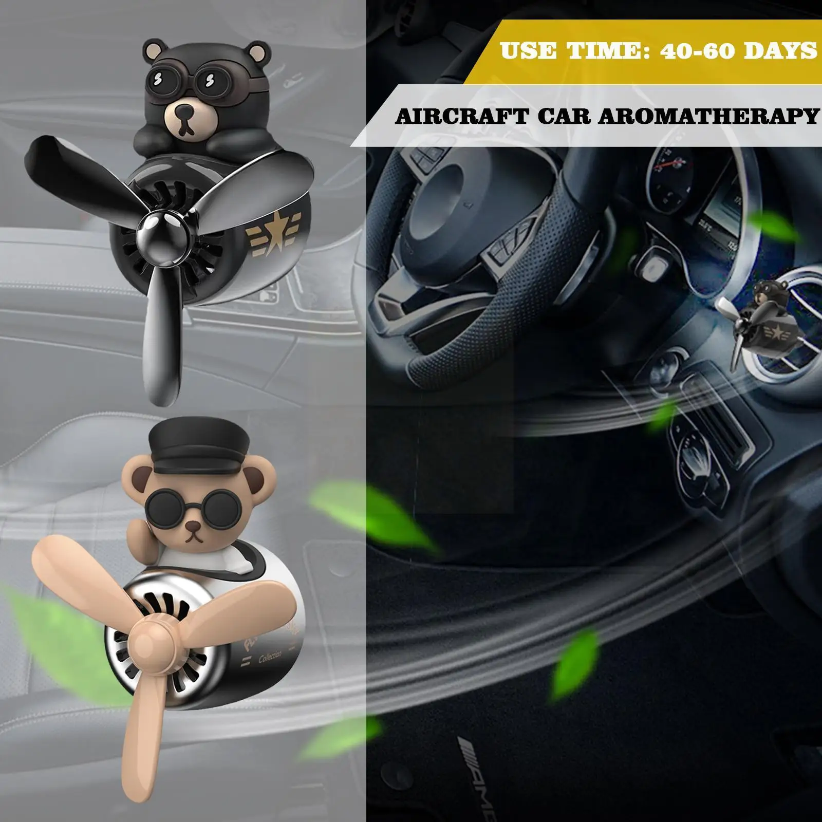 72km Car Air Freshener Bear Rotating Propeller Car Vent Diffuser Decorate Fragrance Interior Accessories Auto Outlet B2r3 72km Car Air Freshener Bear Rotating Propeller Car Vent Diffuser Decorate Fragrance Interior Accessories Auto Outlet B2r3