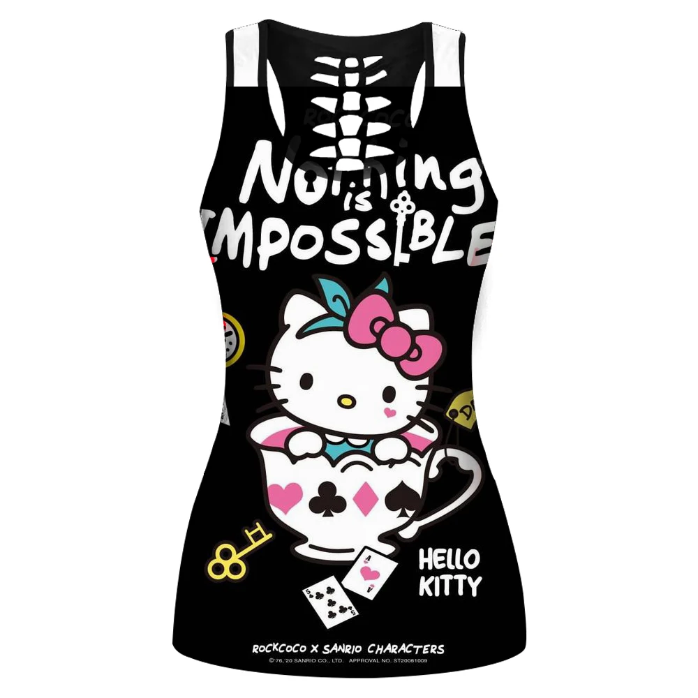 

Summer Sleeveless Tank Top Jersey Mountain Bike Summer Road Cycling Wear Hello Kitty Graphic T-Shirt Yoga Wear