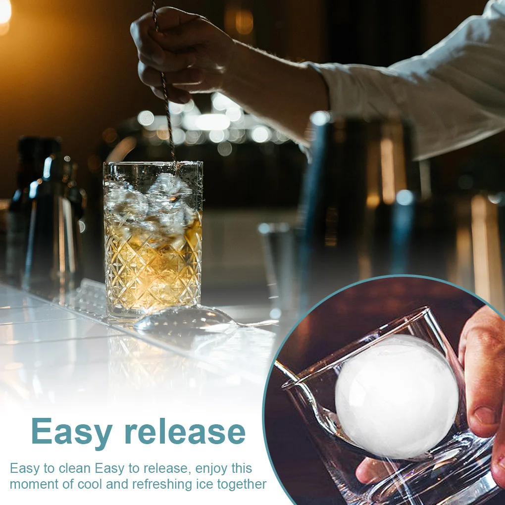 

Ice Ball Mold Reusable Round Cube Mould Holiday Party Cold Drink Wine Maker Tools Bar Restaurants Kitchenware Pink