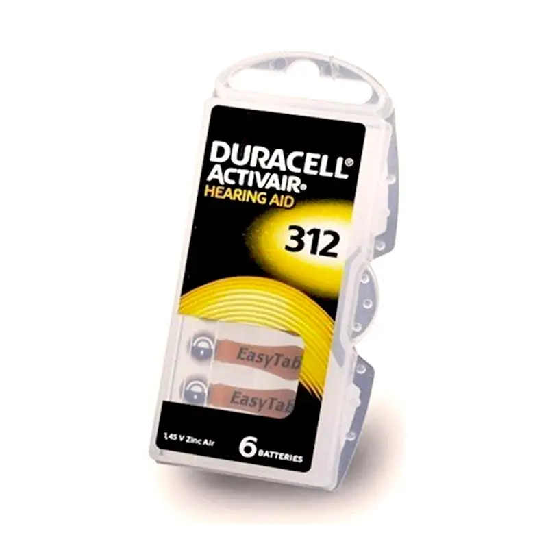 

DURACELL 312 NO EARPHONE BATTERY 6LI PACKAGE