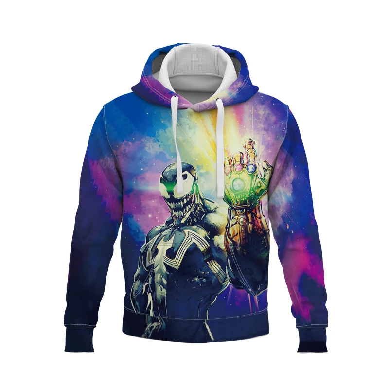 

Толстовка с капюшоном для мужчин и женщин, Модный повседневный свитшот с 3D принтом Веном из аниме фильма, детские пуловеры, спортивный костюм