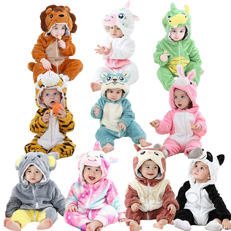 

2022 Winter New Born Baby Clothes Unisex Halloween Clothes Boy Rompers Kids Panda Costume For Girl Infant Jumpsuit 3 9 12 Month