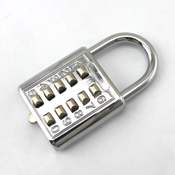 

Mini Padlock for Room Suitcase Luggage Travel Security Tool 10 Digits Number Combination Password Lock Home Office Safety